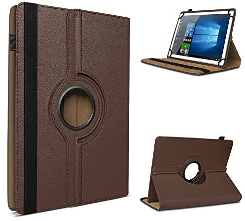 Tablet Schutzhülle für 10-10.1 Zoll Tasche aus hochwertigem Kunstleder Hülle Standfunktion 360° Drehbar Universal Case Cover