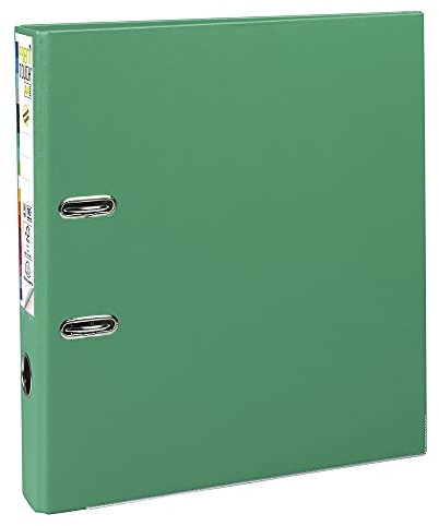 Exacompta 53143E Premium PP-Ordner Prem´Touch. 5 cm schmal DIN A4 Kunststoffbezug außen Papierbezug innen Rückenschild austauschbar Ringordner Aktenordner Briefordner Plastikordner grün