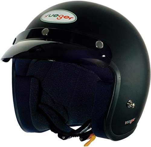 rueger Jethelm RC-581 Matt Schwarz mit neuester ECE 22/05 Größe S (55-56)