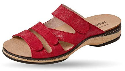 Weeger-Orthopädische-Pantolette mit auswechselbarem Fußbett rot Gr. 38