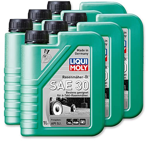 6x LIQUI MOLY 1264 Rasenmäher-Öl SAE 30 Motoröl API SG 1L