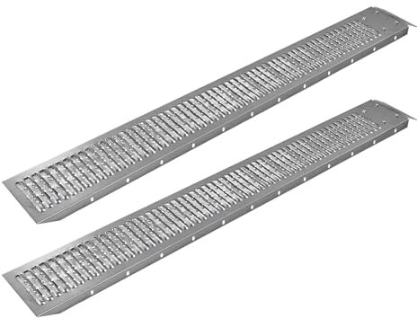 DEMA Stahl Auffahrrampen 400 kg – 1 Paar, 189x22,6 cm – Verladerampen, Auffahrschienen – robust, langlebig – für Motorrad, PKW, Gartengeräte, Transport