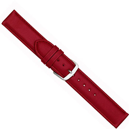 Herzog Beach Uhrenarmband Kalbsleder Rubinrot 20439S, Stegbreite:12mm