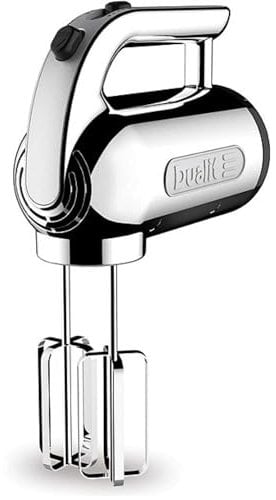 Dualit Hand Mixer | Canvas White, 400 W, 4 Speed Settings, Retractable Cord | Ideal for Baking with Flat Beaters, Dough Hooks & Whisk Attachments |For Mixing Cakes, Bread Dough, Egg Whites | 89303