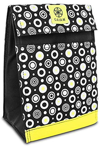 Gaiam 305347 Lunch Sack - Yellow Circles by Gaiam