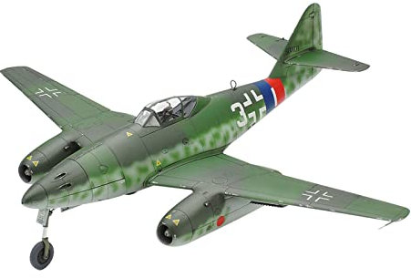 Tamiya 300061087 - Modellino aereo tedesco Messerschmitt Me262 A-1A della seconda guerra mondiale, scala: 1:48