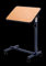 Betttisch Nova Beistelltisch mit brauner Tischplatte, fahrbar