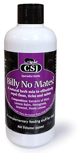 Billy No Mates - A Herbal Supplement to NATURALLY & Effectively repel Fleas, Ticks and Mites