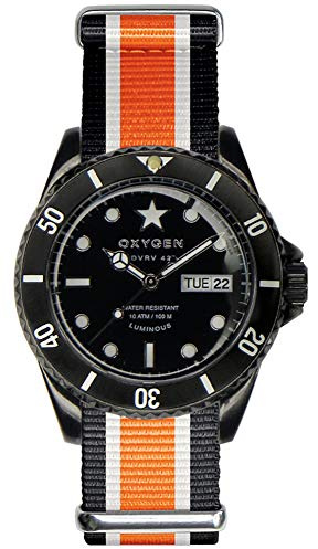 Oxygen Unisex-Armbanduhr Black Cat Analog Quarz Nylon EX-DV-CAT-42-NN-BLIVOR
