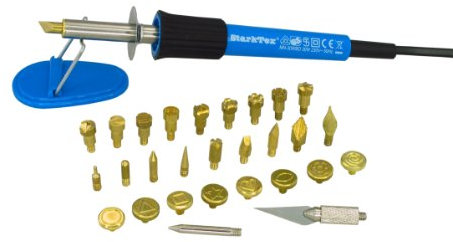 Starktex STT58144 Pyrography tool kit Wood Burning Craft Pen, Black/Blue