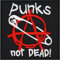 TOFOW Punks NOT Dead Anarchy Sicherheitsnadel Rockabilly Biker Aufnäher L