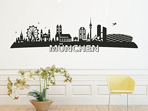KLEBEHELD® Wandtattoo München Skyline
