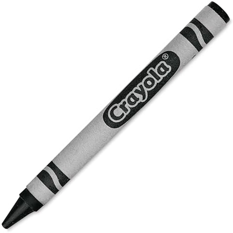 Crayola Crayons, Black, Single Color Crayon Refill, 12 Count Bulk Crayons, School Supplies