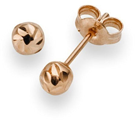 4mm Kugel Ohrstecker Stecker Ohrschmuck 585 Gold Rotgold diamantiert Damen