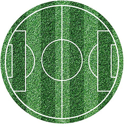 Dekora Decoración de Comestible para Pastel en Forma de Terreno de Fútbol, Multicolor, 20 cm, Papel