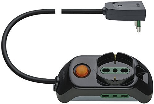 Vimar FP00511 Multipla mit Lichtschalter, 1 Universalstecker, 2 Steckdosen, 3 m Kabel