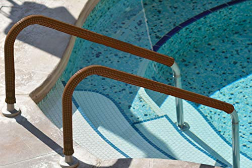 KoolGrips Comfort Cover 1,8 m Neopren-Handgriffschiene mit Reißverschluss für unterirdische und oberirdische Schwimmbad-Leiterschienen, Desert Tan