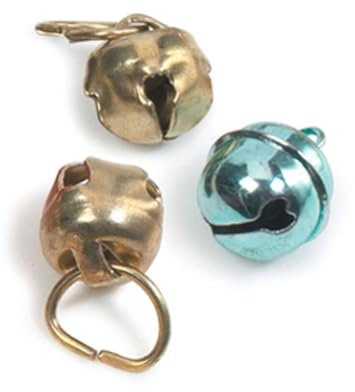 Ancol Cat Collar Bells Chrome Finished Warning Bells with Split Rings - Easy to Fit & Helps Protect Wildlife - Assorted Colours - Ideal for Cats - Pack of 3