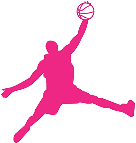 Samunshi® Wandtattoo Basketball Spieler Motiv 767 Wanddekor 19 x 20cm pink