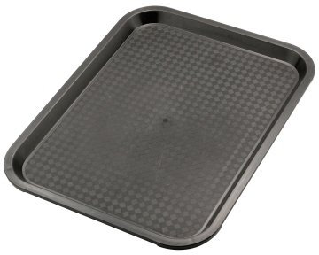 1x Tablett MODERN 45 x 35 cm schwarz Servier -, Abräumwagen