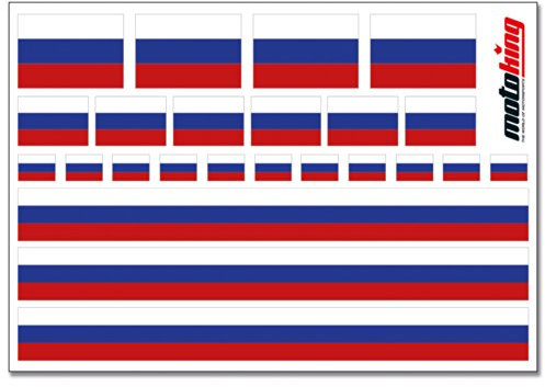 Flaggenaufkleber Russland - 24 Aufkleber für Auto, Boot, Fahrrad und Motorrad