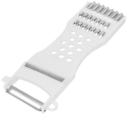 sourcing map Cortador Pelador Blanco De Verdura Fruta Patatas Multiuso Carota Cortador Rallador