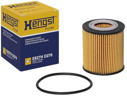 HENGST - Ölfilter E827H D270 - Öl-Filtereinsatz für KFZ | Hochwertiger Motorölfilter für KFZ mit Otto- oder Dieselmotor - Robuster Ölfilter mit hoher Schmutzaufnahmefähigkeit