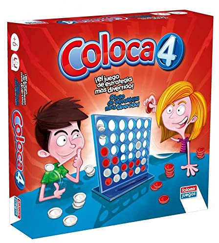 Falomir - Juego de Mesa Coloca 4 | Estimula Pensamiento Lógico | Refuerza Atención y Estrategia | para 6 Años en Adelante | Juega en Familia