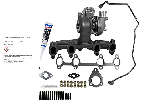 BESTPRICE 1x Abgaskrümmer mit Turbolader, inkl. Montagesatz, Kompatibel mit A udi A3 (8L1), SEAT LEON (1M1), TOLEDO II (1M2), SKODA OCTAVIA 1 (1U2) (1U5), VW BORA (1J2) (1J6), GOLF 4 (1J1) (1J5)