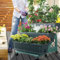 Bama Orto 3 Pots de Fleurs Jardin kit avec Chariot, 80 x 74 x 73 cm, Green, 80x74x73 cm