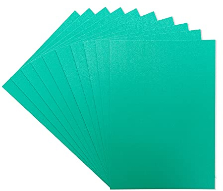Crafter's Companion A4 Coloured Single Sided Xmas Green – 300GSM (10 Sheet Pack) -Perfect for Arts and Crafts, Printing, Card Bases & Folding-Centura Pearl, 34.6 x 22.5 x 0.4 cm, CP10-XGRE