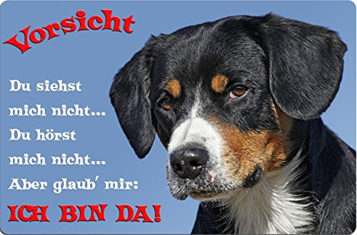 Nanyuk +++ Appenzeller Sennenhund - Metall Warnschild Schild Hundeschild Sign - AZS 05 T2