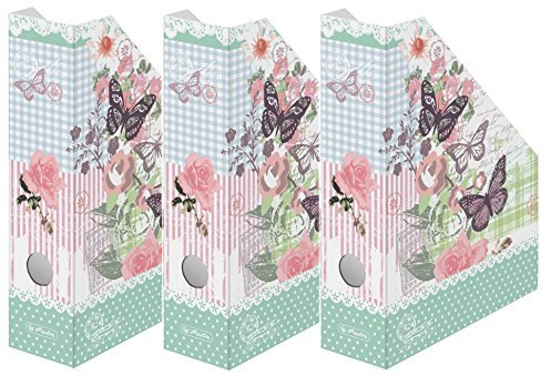 Herlitz 3er Set Stehsammler A4 Wellpappe Ladylike Rückenbreite 7cm (3 Stehsammler, Ladylike Butterfly)