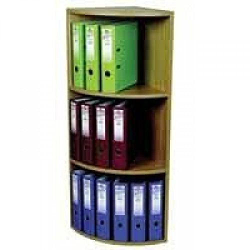 Rotadex Corner Filing Unit 3-Tier for 18 Lever Arch Files D384xH1165mm Light Oak Ref CU20