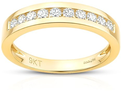 Citerna 9 ct Yellow Gold Eternity Ring with Channel Set Cubic Zirconia