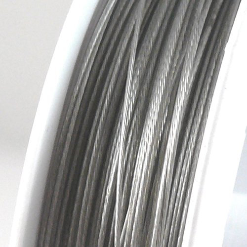 70m Schmuckdraht Basteldraht silberfarben nylonummantelt 0,45mm Draht -673