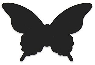 Elfenstall 3D Papier Schmetterling Aufkleber Wandsticker Wandtattoo Wanddeko für Wohnung, Raumdekoration, Hochzeit oder Party als Dekoration in der Farbe Schwarz