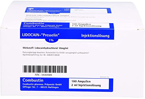 LIDOCAIN Presselin 1% Injektionslösung Ampullen 100X2 ml
