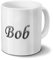 printplanet Tasse mit Namen Bob - Motiv Chrom-Schriftzug - Namenstasse, Kaffeebecher, Mug, Becher, Kaffeetasse - Farbe Weiß