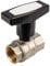 tecuro Kugelhahn, beidseitig Innengewinde Rp 1 1/2 Zoll (DN 40) T-Griff, Messing vernickelt