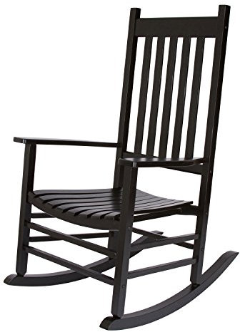 Shine Company Vermont Rocking Chair, Black (2nd Gen)
