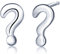 Unendlich U Einzigartig Mini-Fragezeichen ? Damen Ohrstecker 925 Sterling Silber Ohrringe Ohrhänger Ohrschmuck, Silber