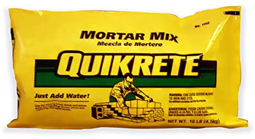 QUIKRETE Construction Grade Mortar Mix of Masonry Cement and Graded Sand for Laying Brick, Concrete Units, and Stone, 10 Pounds