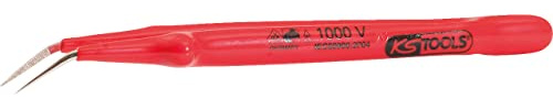 KS Tools 117.1623 Isolierte Pinzette, gebogen, 11,5mm