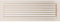 KRATKI griglia di ventilazione griglia del camino 17 cm x 49 cm cremoso con tende