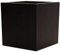 Pflanzkübel, Blumenkübel Fiberglas quadratisch 80x80x80cm elegant schwarz-matt.