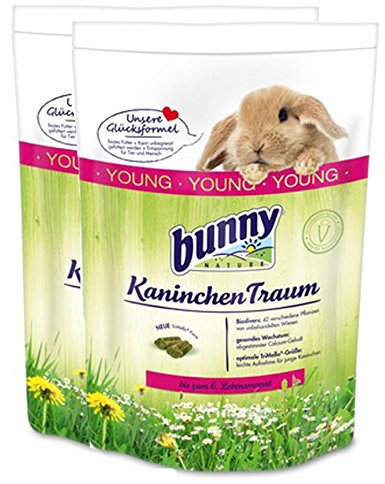 2 x 4 kg = 8 kg Bunny Kaninchen Traum Young für Zwergkaninchen bis 6 Monate