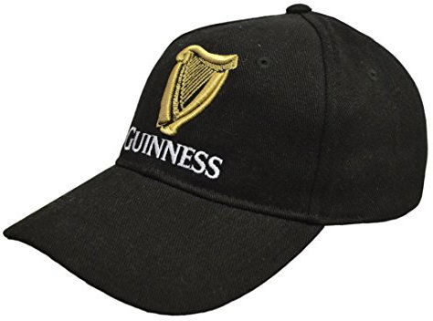 Guinness Baseballkappe mit Harfenmotiv, Schwarz, Einheitsgröße