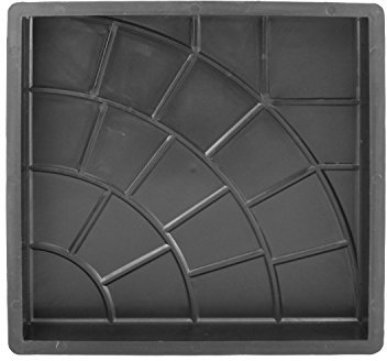 @tec Betonform Schalungsform Gießform Plastikformen für Beton - Terrassenplatte - Gehwegplatte in Kreisoptik - 35x35x5cm