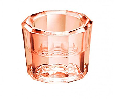 Dappenglas, zum anrühren mischen von Wimpernfarbe, Acrylpulver, Liquid, Dappen Dish Glas, Rosa